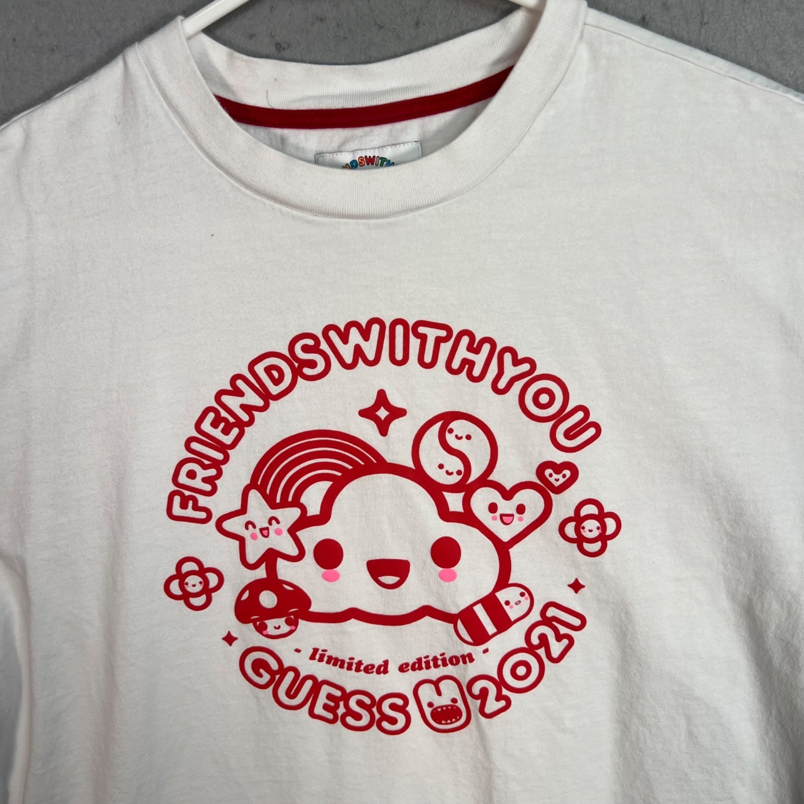 Guess x FriendsWithYou 2021 Limited Edition T-Shirt Adult Size Medium White gallery
