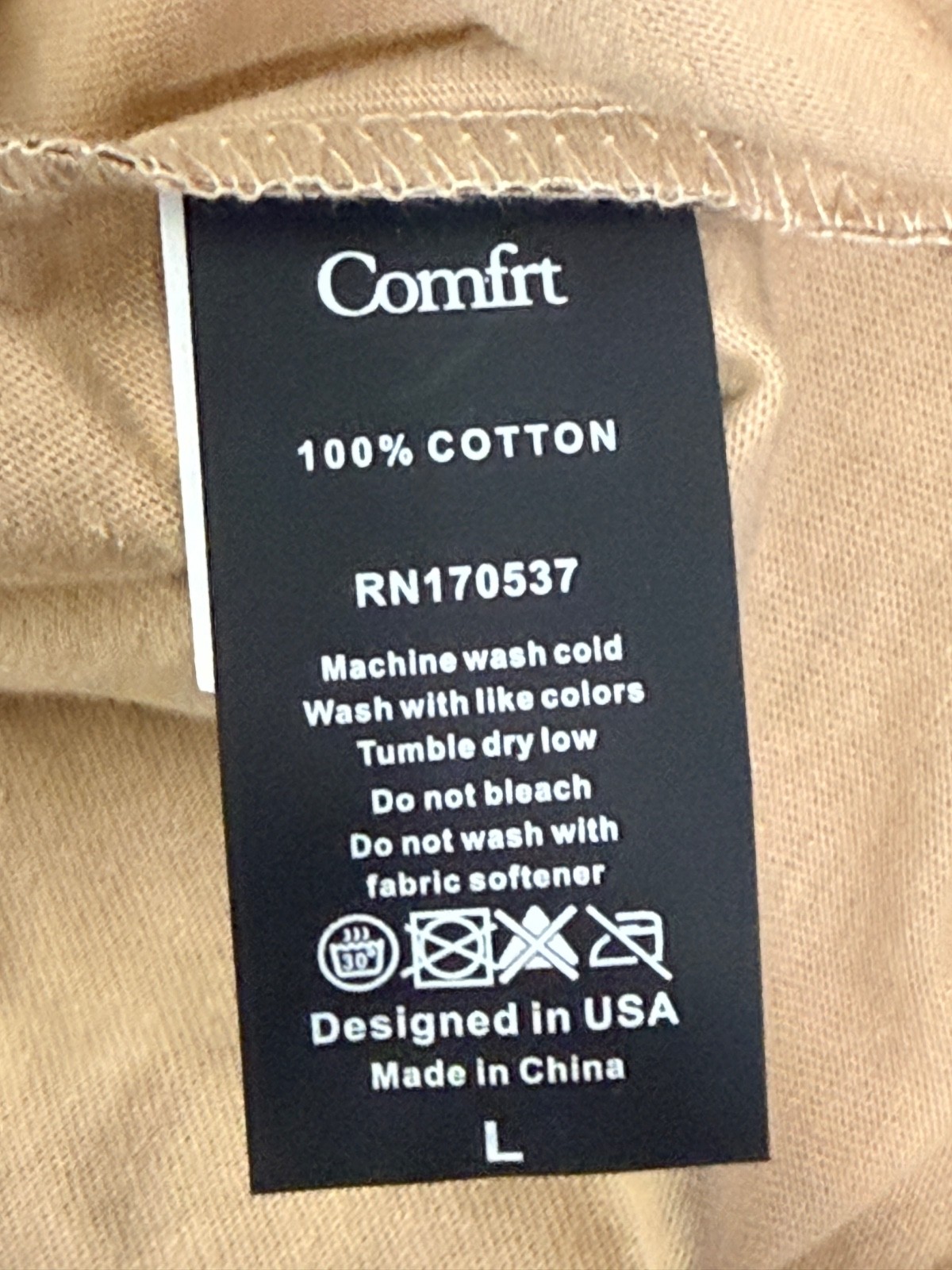 Comfrt Collection Camo T-Shirt Large High Sierra Brown Oversized Cotton Tee NWT gallery