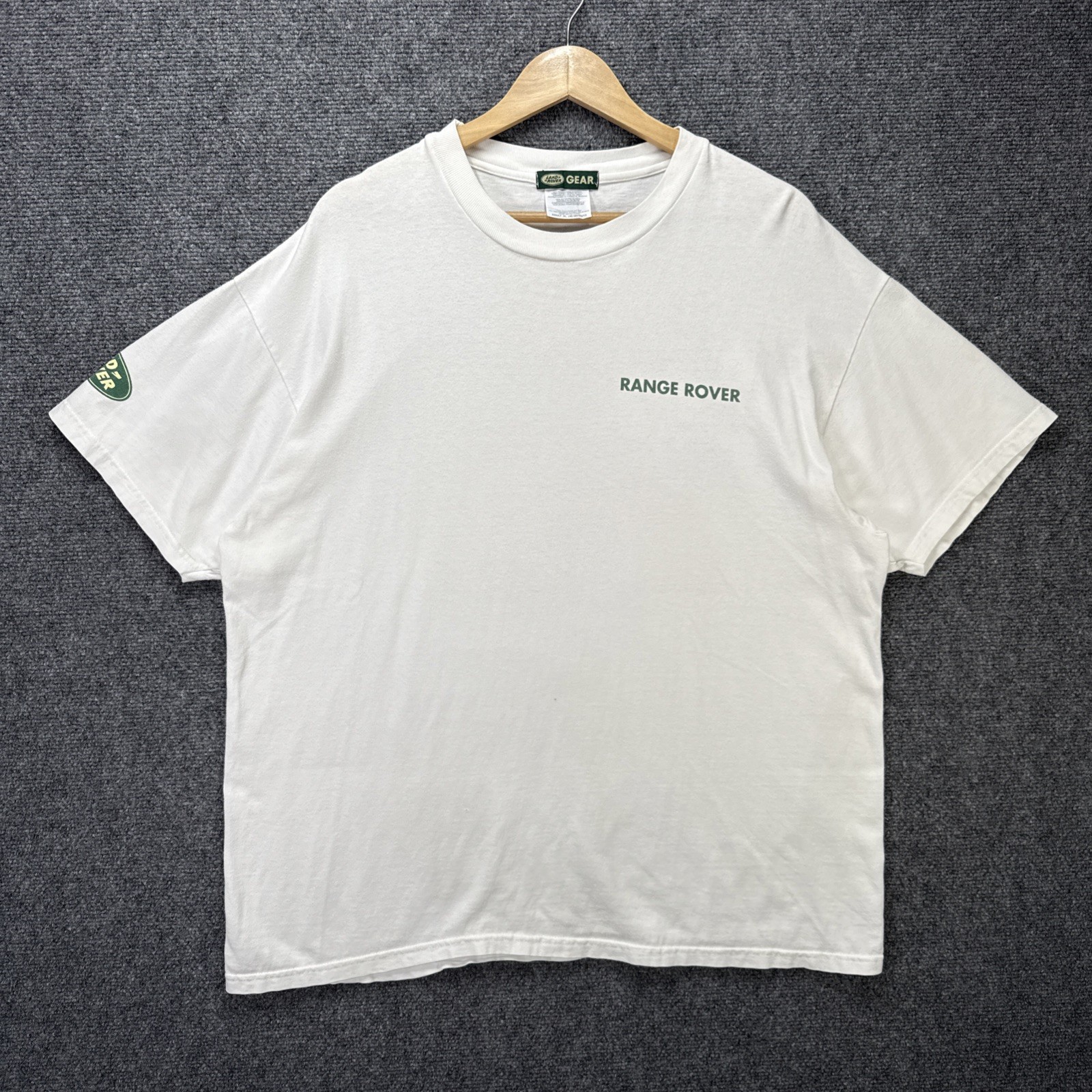 Vintage Land Rover Shirt Mens XL White 90s Safari Outdoors Nature Portrait Art gallery