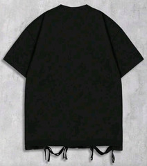 New Men Luxury Diamond Flame Rhinestone Black Fashion T-Shirt High Quality