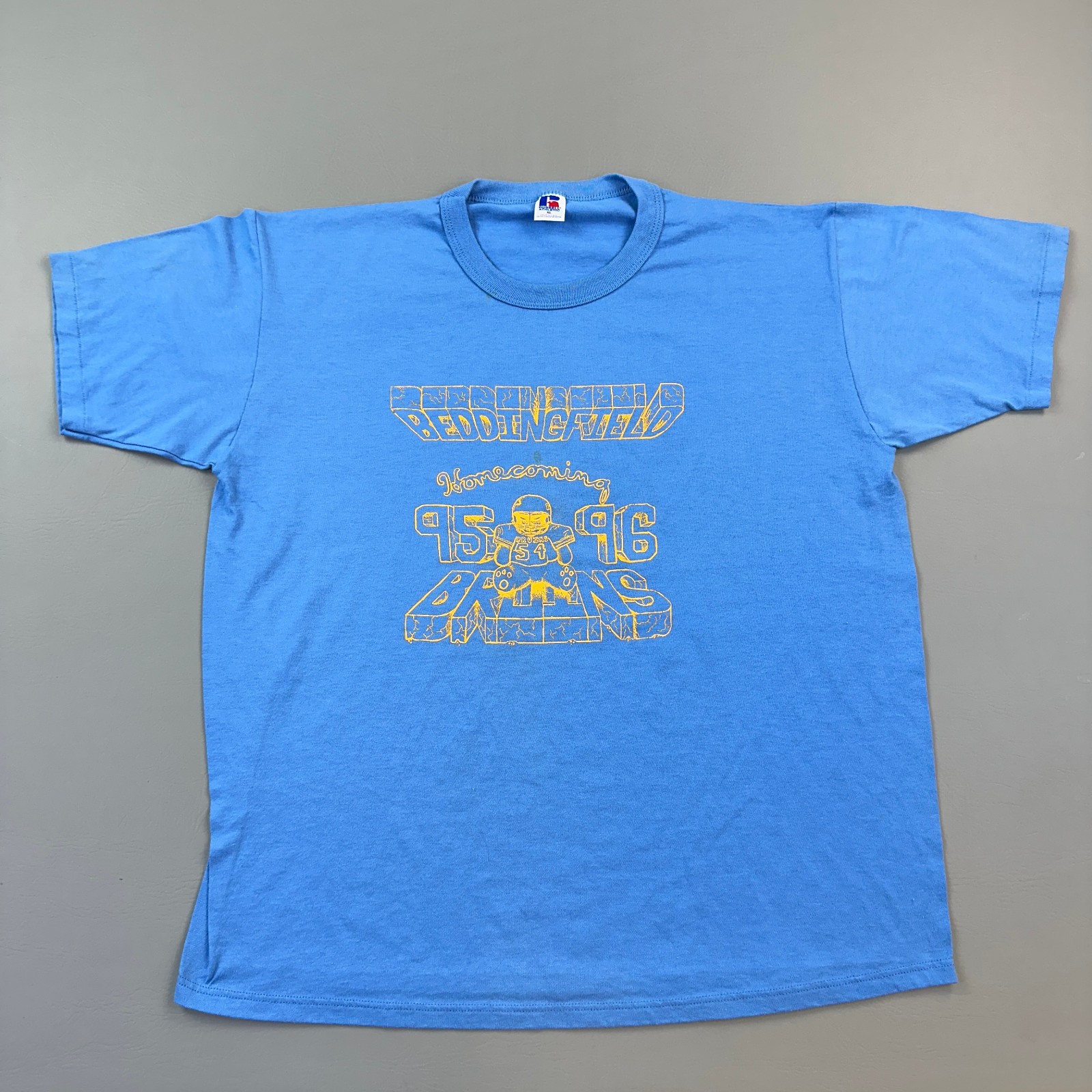 Vintage Russell Athletic Shirt Mens XL Blue Single Stitch Homecoming 95-96 USA