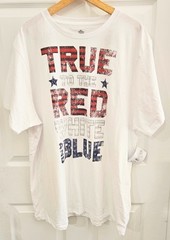 Men’s USA “True To Red White Blue” American Graphic Tee Size 3XL (54-56) New