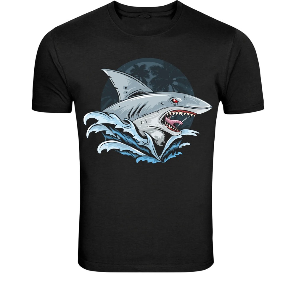 Great White Shark Ocean Predator T-Shirt – Fierce Sea Shark