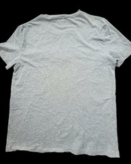 Authentic Alexander McQueen Gray Embroidered Cotton Jersey T-Shirt Size Medium