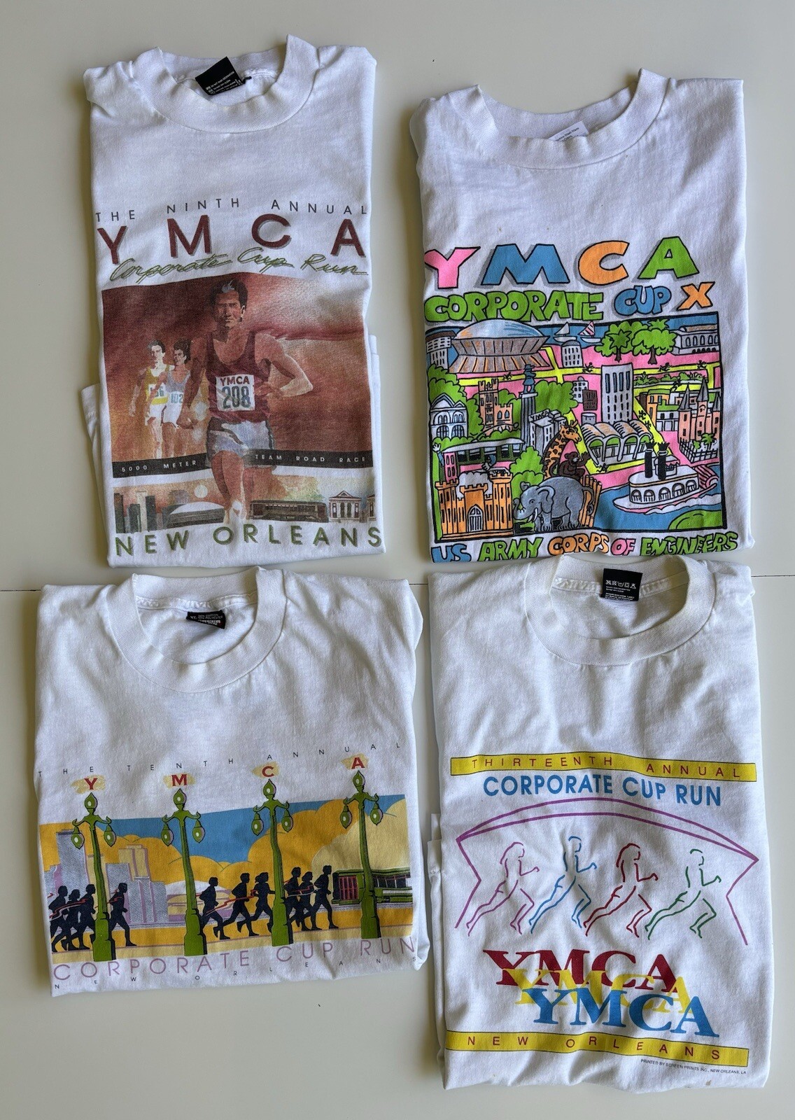Lot 4 Vintage YMCA New Orleans Corporate Cup T Shirts Single Stitch 80s 90s gallery
