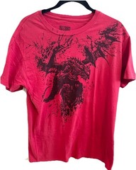 Blizzard World of Warcraft Cataclysm Deathwing Red T-Shirt L Promo Rare Large