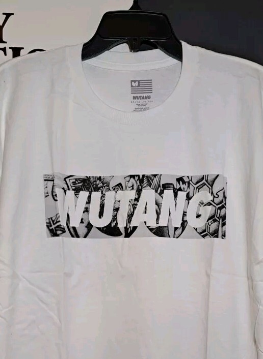 Wu-Tang T-Shirts Short Sleeve 100%Cotton Mens Graphic Logo Box Large White gallery