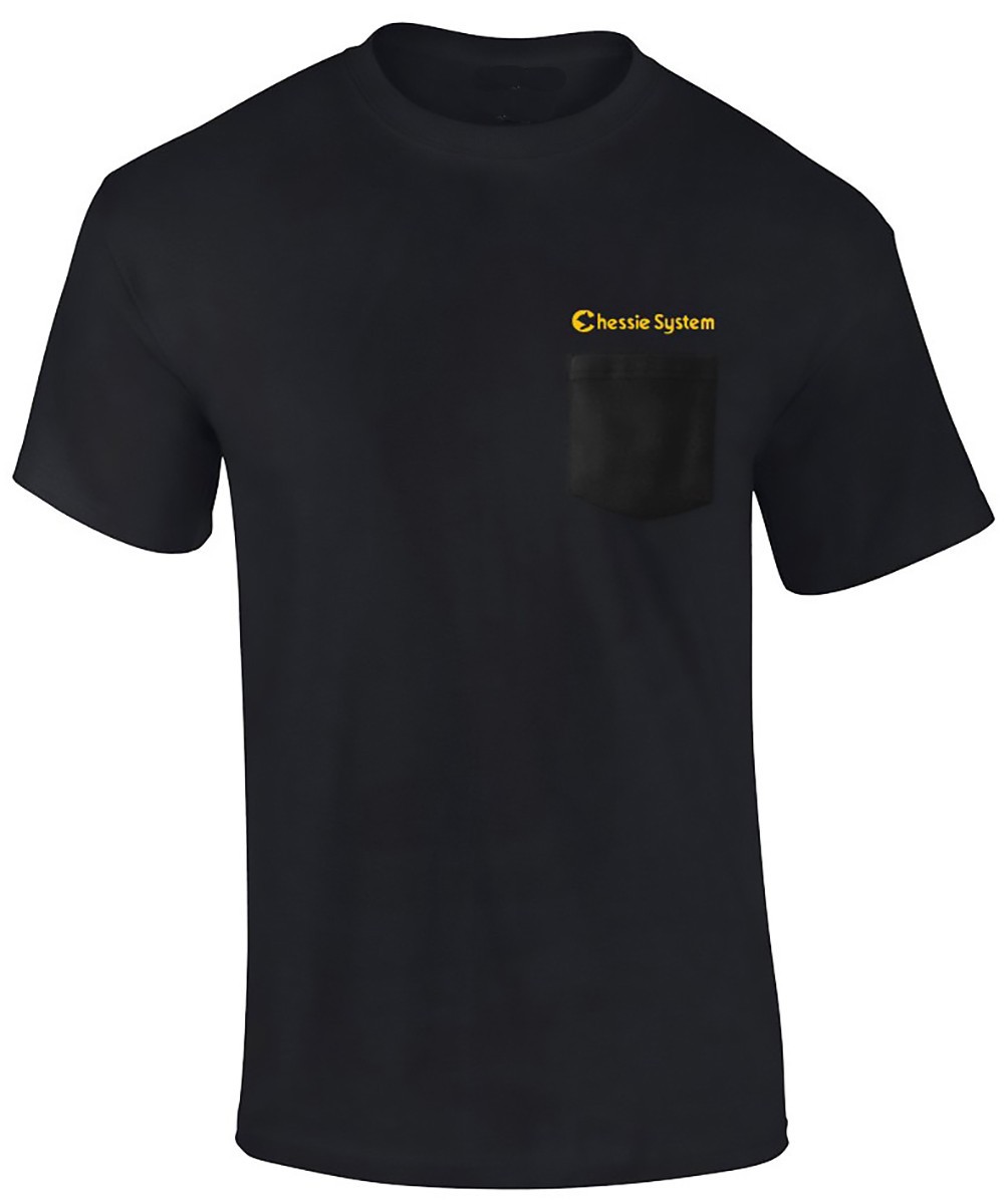 T-Shirt, Chessie System, Embroidered w/ Pocket Black/Yellow Logo C&O NEW! gallery