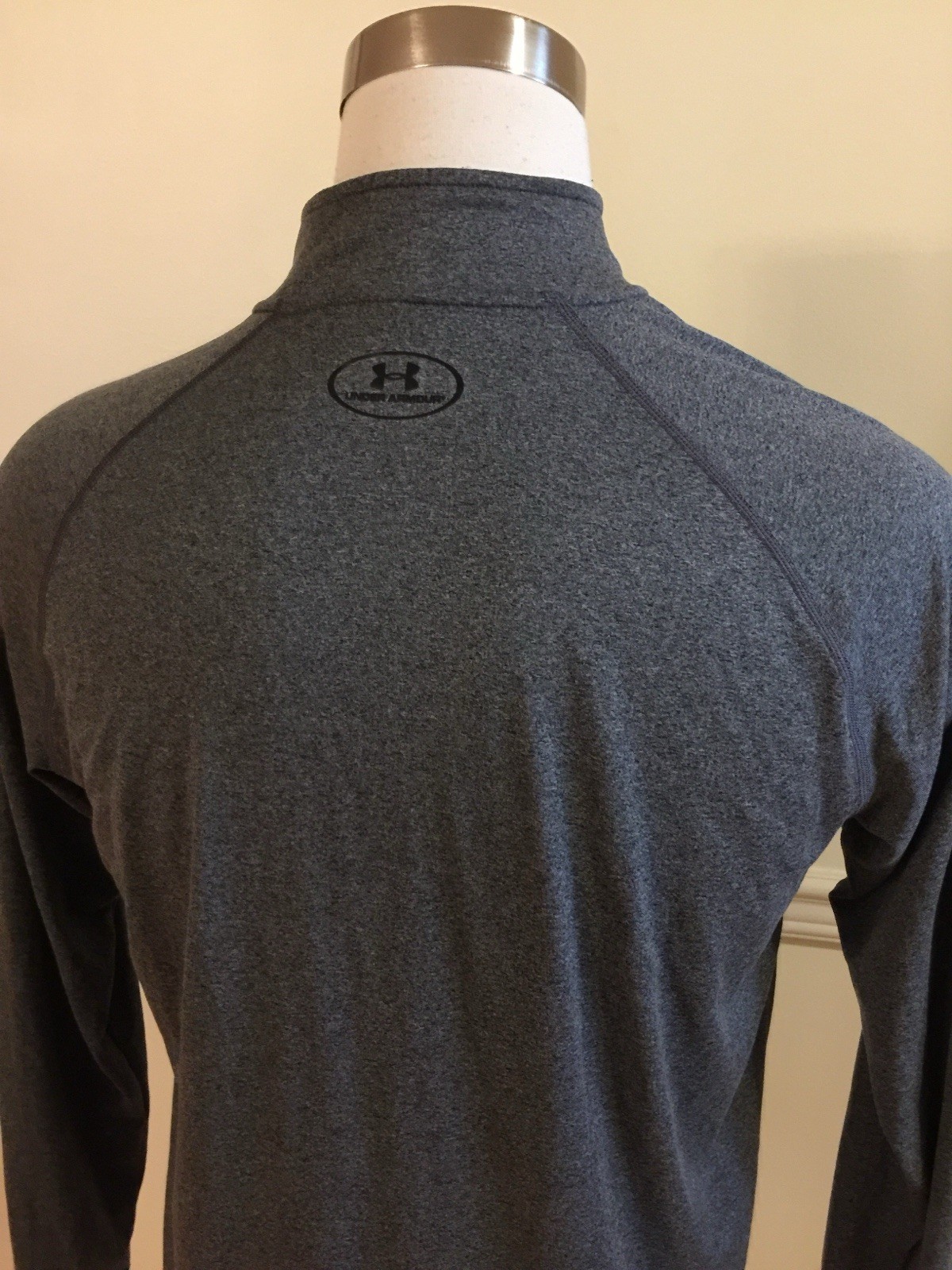 Under Armour Men Long Sleeve L/S 1242220 Gray L Shirt Pullover 1/4 Zip UA Tech 2 gallery