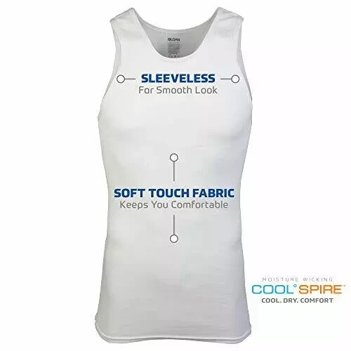 Gildan Men's A-Shirt Tanks, Multipack, Style G1104, White Tank Tops gallery