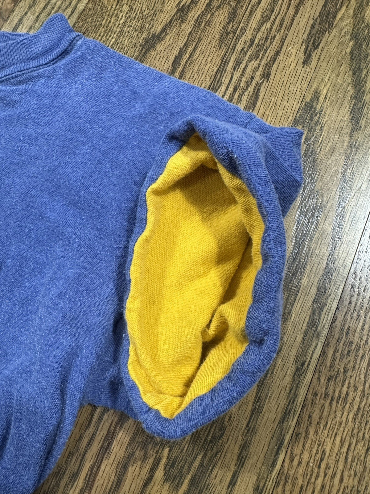 Vintage 60s 70s Sandburg High School Phys. Ed. Blue/ Yellow T Shirt Size Medium gallery