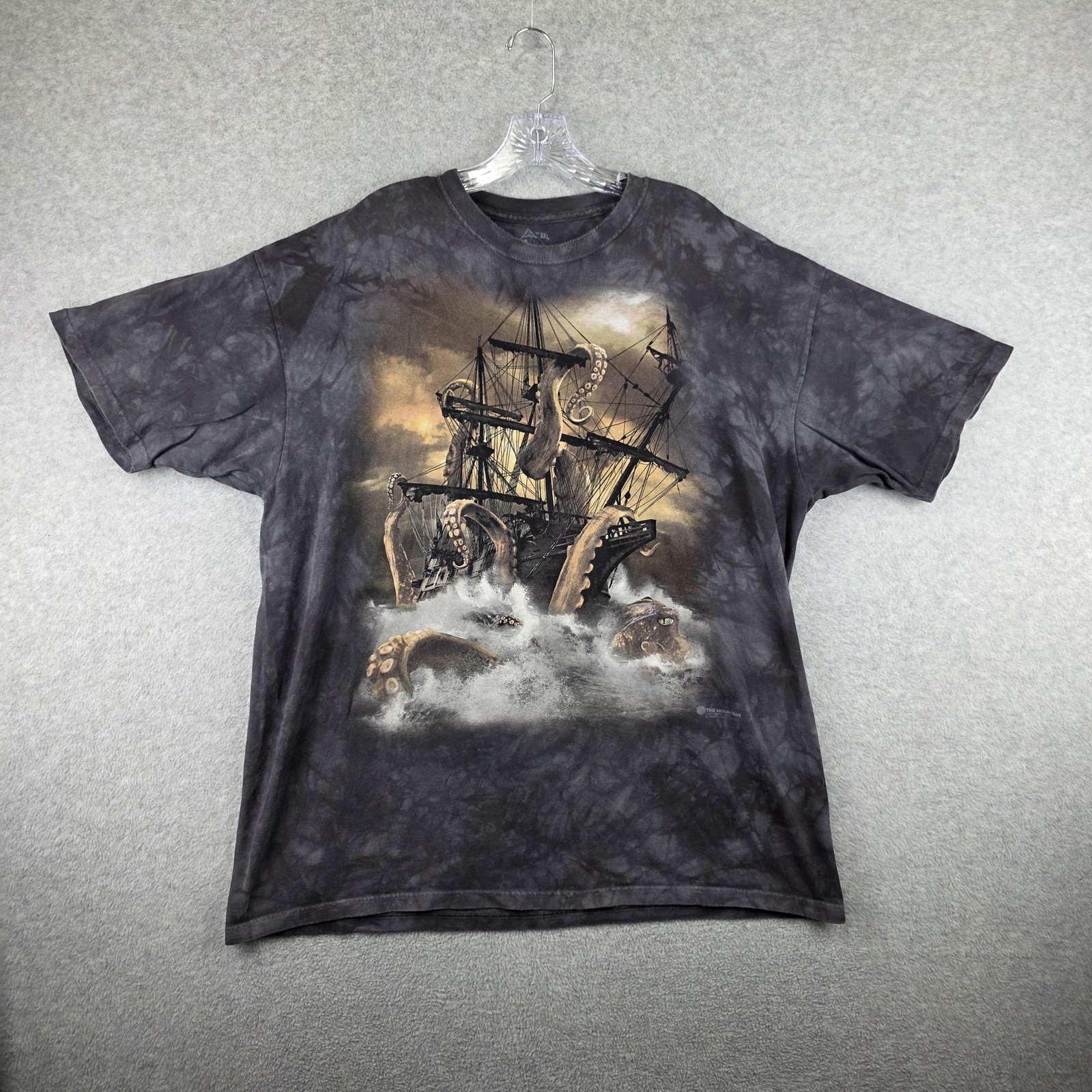 The Mountain Kraken T Shirt Mens 2XL Gray Nautical Pirate Ship Octopus Tee gallery