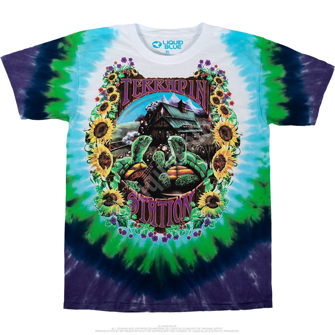 Grateful Dead Terrapin Station Tie-Dye T-Shirt Liquid Blue gallery