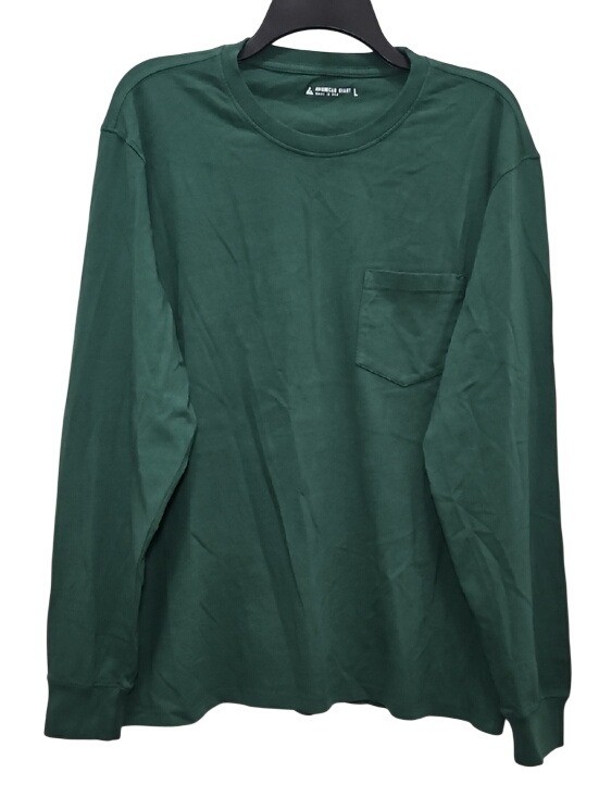 American Giant Hunter Green Long Sleeve Pocket Tee New Large Men’s USA