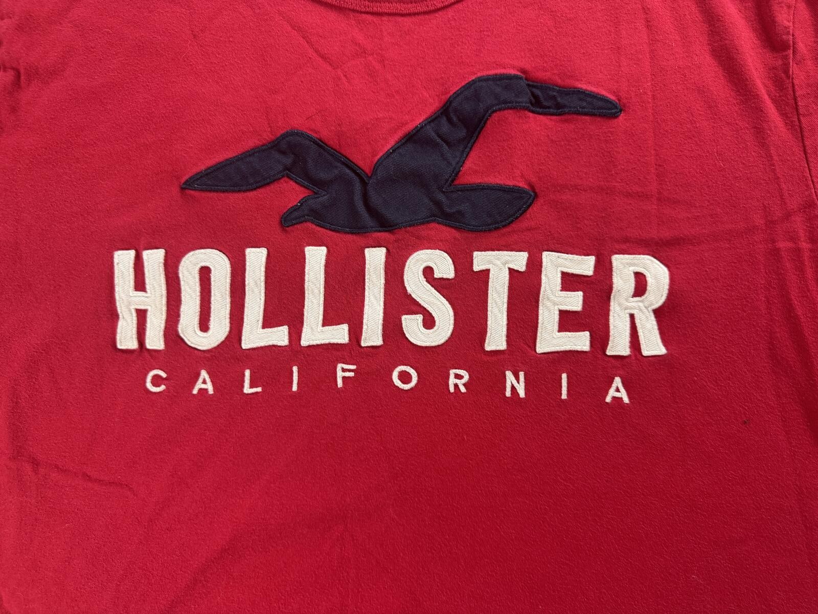 Hollister Shirt Mens XL Red Beach Surf Outdoor Y2K Preppy Embroidered Logo gallery