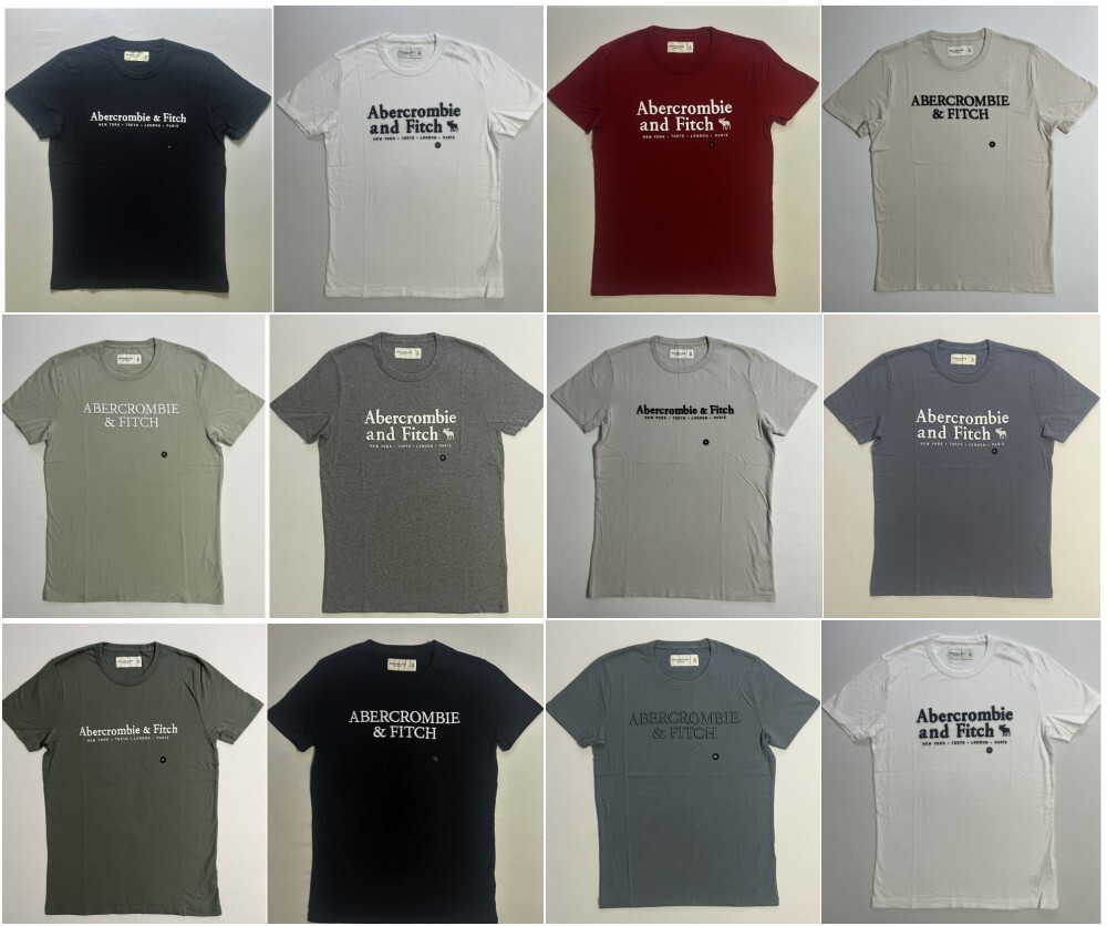 Abercrombie & Fitch Men's Applique Graphic T-Shirt A&F Logo Size XS S M L XL XXL gallery