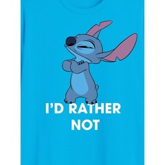 Lilo & Stitch Men’s Blue Graphic Print Short Sleeve Crewneck T-Shirts Tee: S-3XL