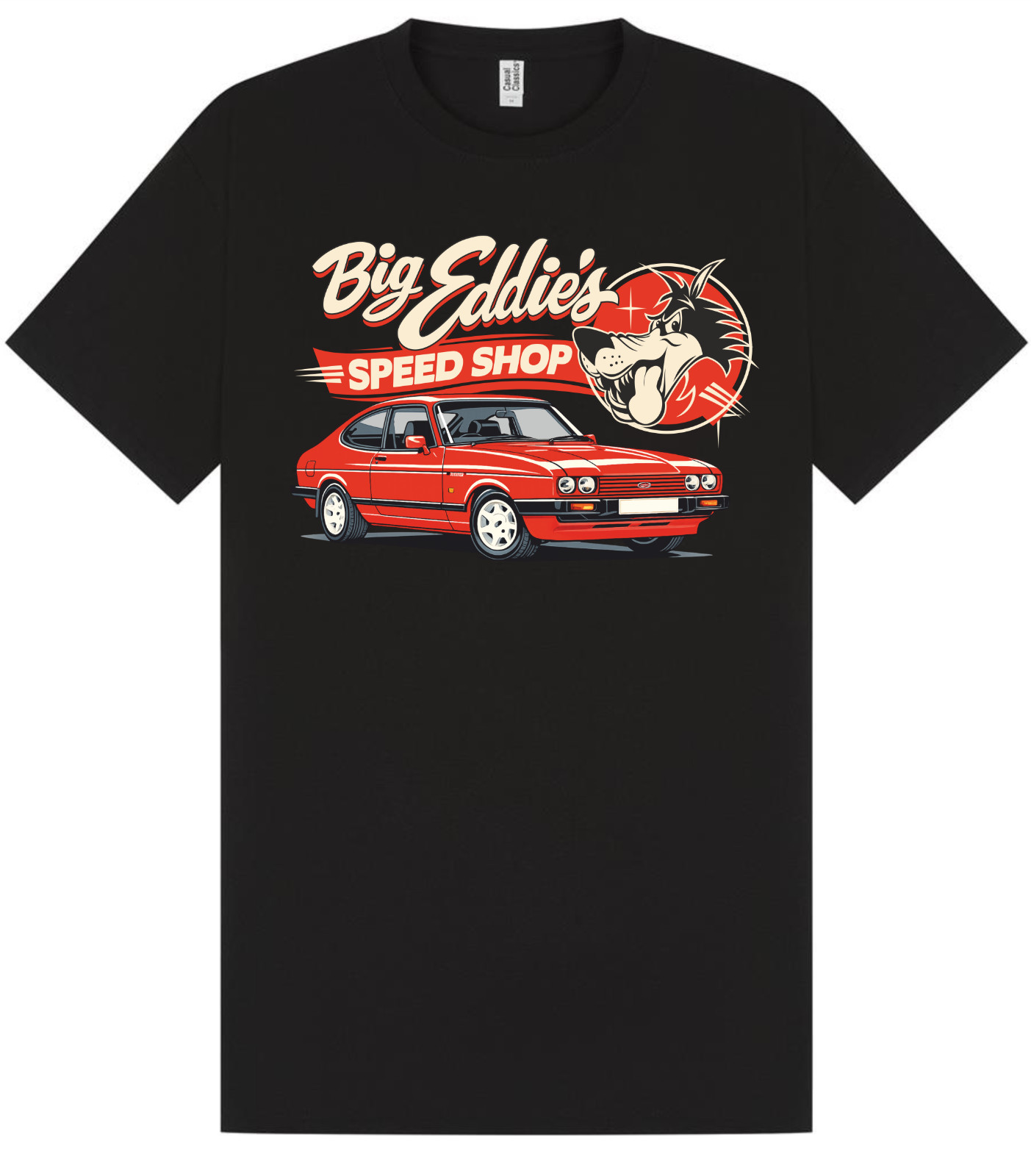 Red MK3 Ford Capri Personalised T Shirt Add Your Registration Retro Classic gallery