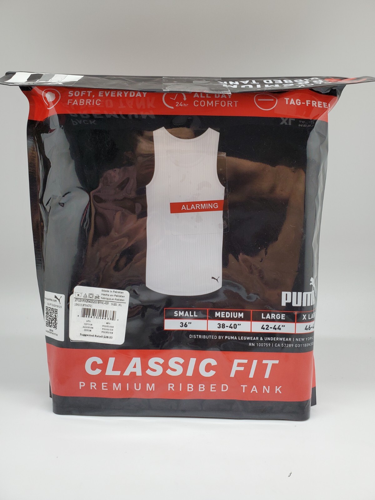 3PK PUMA Premium Ribbed Tanks A Shirts Men S M L XL Black White Gray Classic Fit gallery