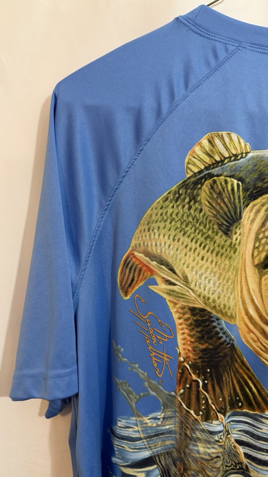 World Wide Sportsman Men’s Blue Fisherman Performance Tshirt Size L gallery