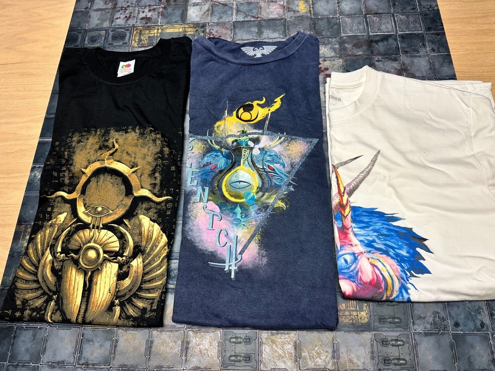 Warhammer 30k 40k THREE Tzeentch Thousand Sons t-shirts LARGE (NEW)