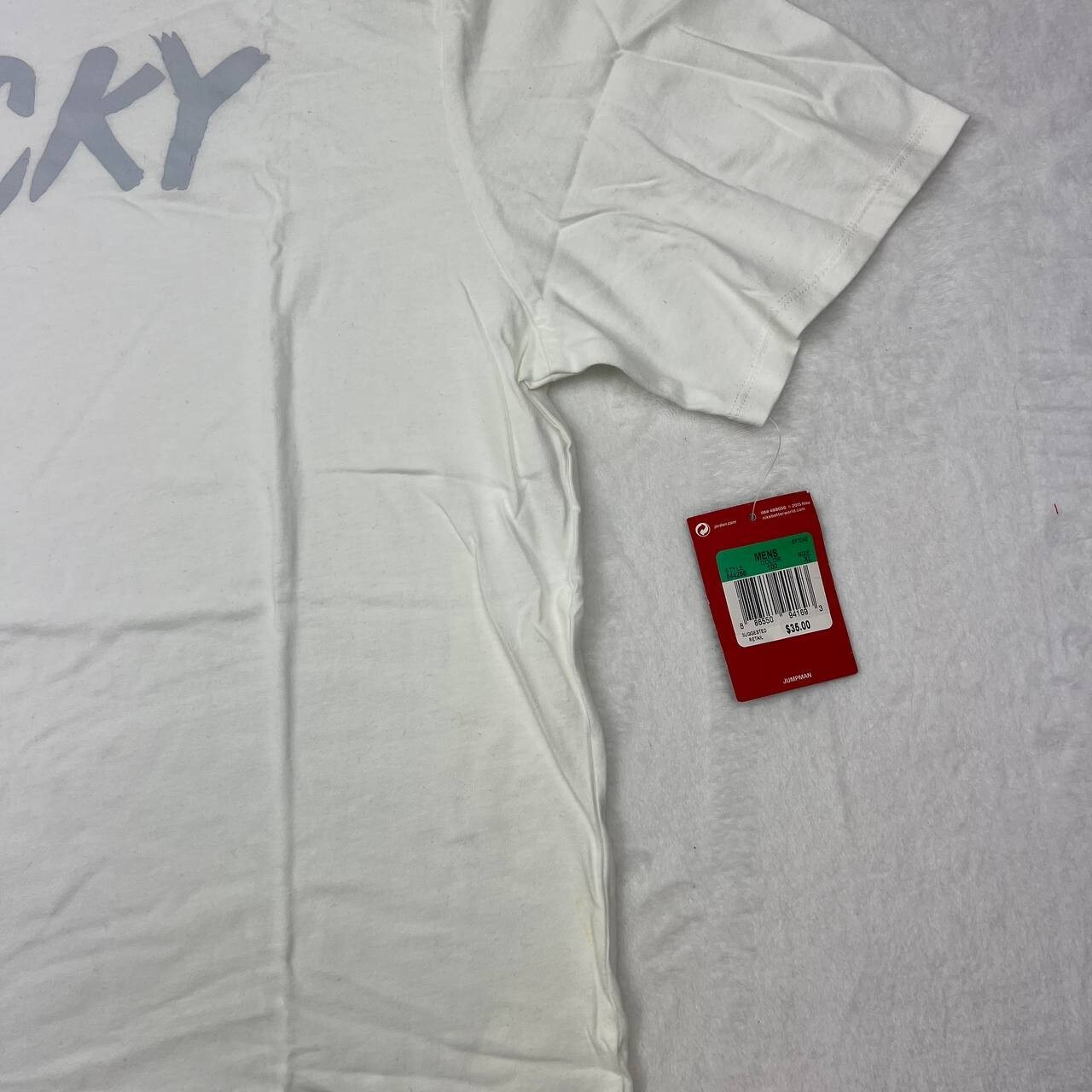 Air Jordan 13 XIII Unlucky Shirt Men Extra Large White Jumpman Short Sleeve XL gallery