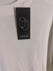 Original Use Casual Long Sleeve Cotton Crew Neck Mens T-Shirt White Size M
