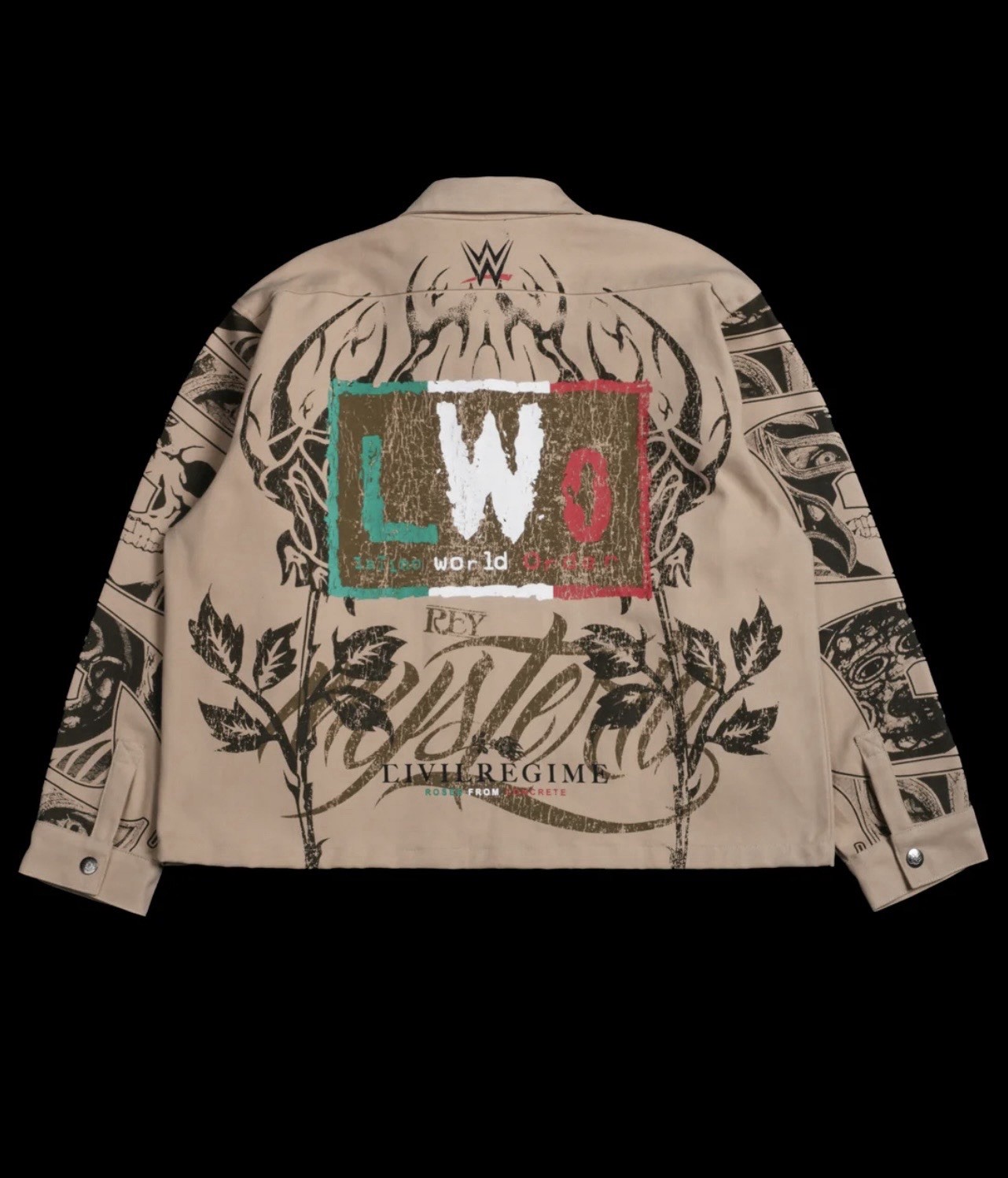 New Civil Regime x WWE - MYSTERIO AZTECA VINCE Long Sleeve Shirt - Size Large gallery