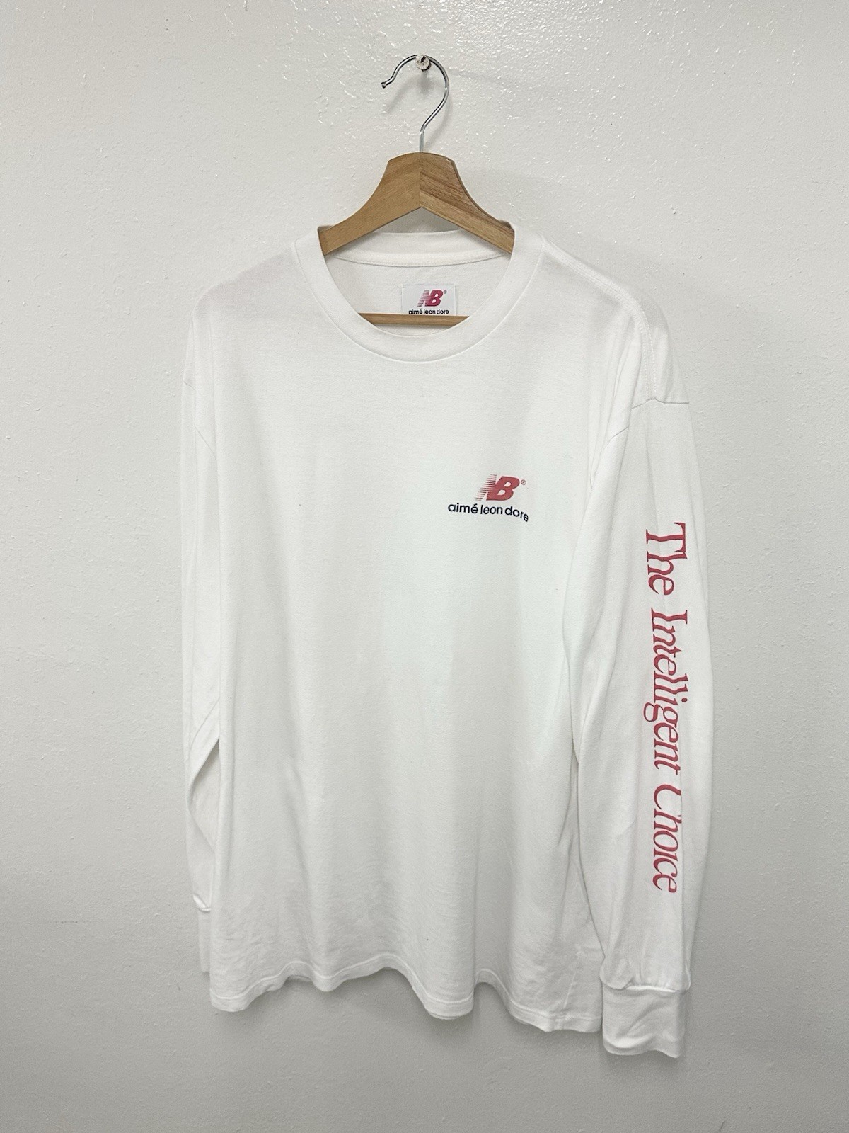 Aime Leon Dore x New Balance Collaboration White Long Sleeve Cotton Tee gallery
