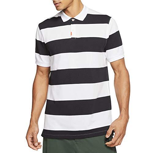 Nike Men's The Polo Striped Polo Black White Sz Medium BV0377-010 gallery