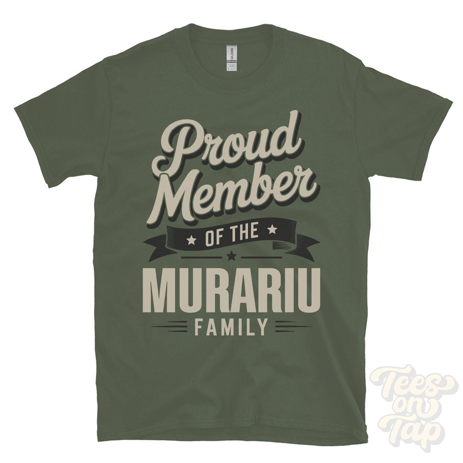 PROUD MEMBER OF THE MURARIU FAMILY T-SHIRT surname last name heritage ancestry
