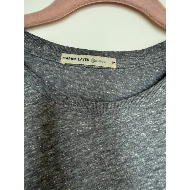 Mens Marine Layer Grey Signature Pocket Tee Shirt | Men's/Unisex M | Sustainable gallery