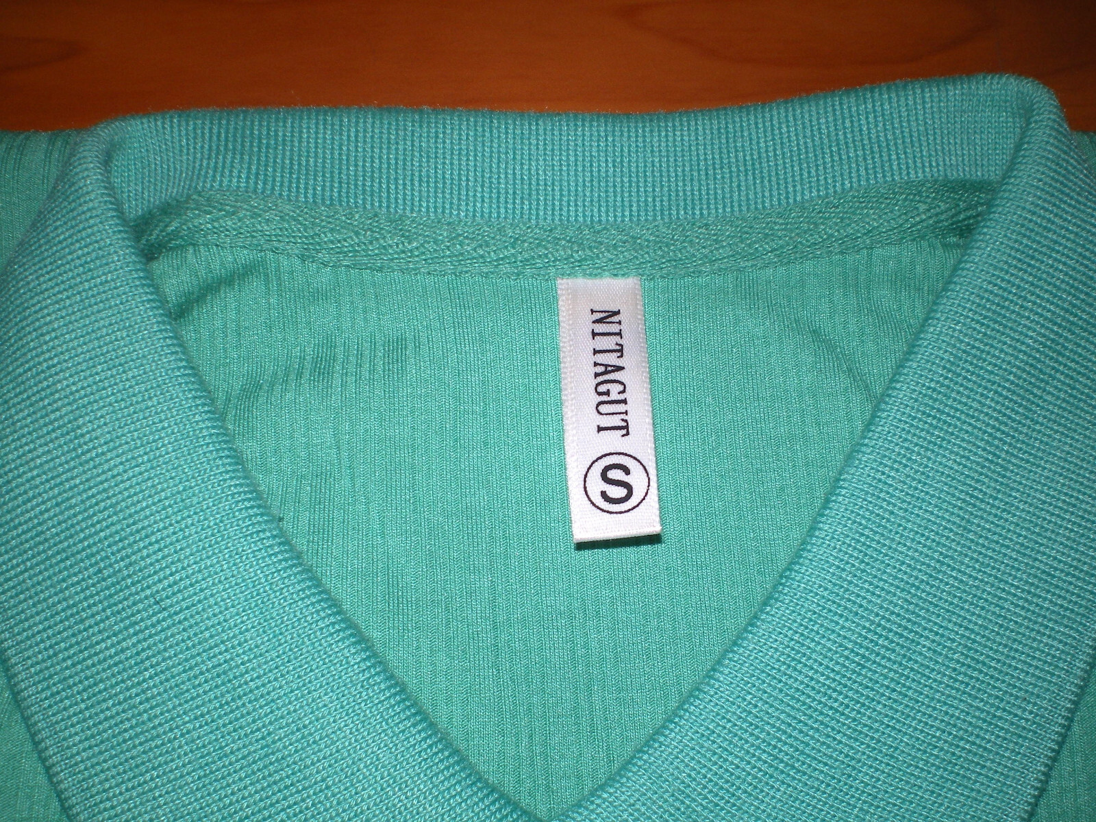 NITAGUT Mens Seafoam Green Casual Short Sleeve Collared Ribbed Knit POLO Shirt S gallery