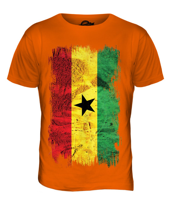 GHANA GRUNGE FLAG MENS T-SHIRT TEE TOP GHANAIAN SHIRT FOOTBALL JERSEY GIFT
