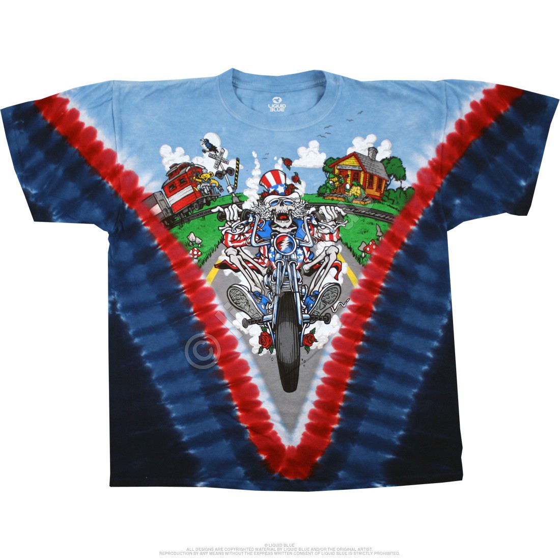 [Limited Edition] Vintage Grateful Dead Moto Sam Tie-Dye T-Shirt Liquid Blue gallery