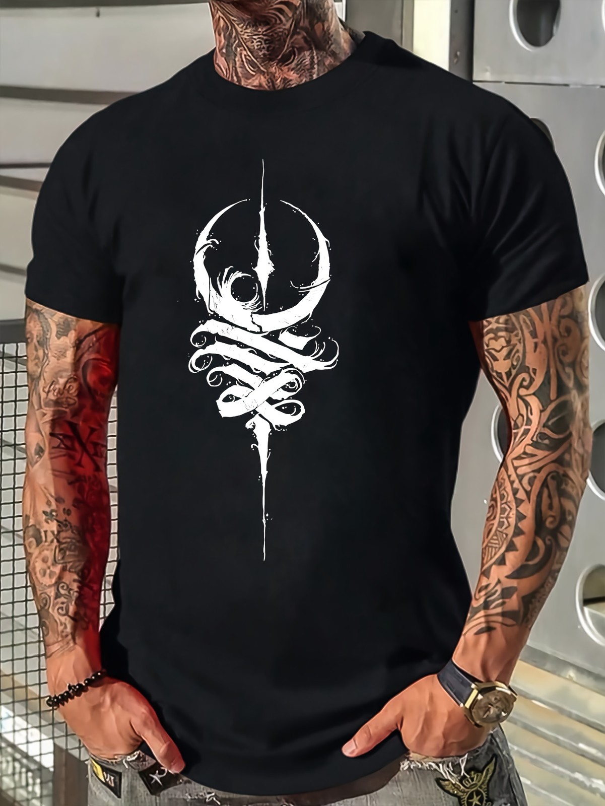 Men'S Stylish Casual Round Neck T-Shirt, Top for Summer Men'S Clothing gallery