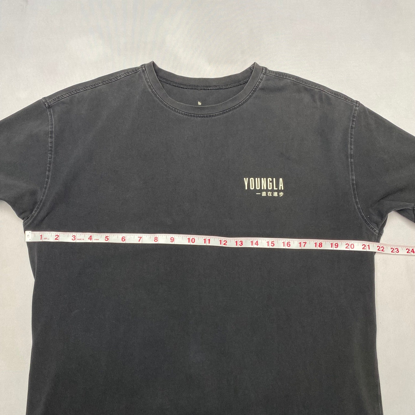 YoungLA 449 Washed Drip Tee Shirt Men's Small Always Improving Gym Rare gallery