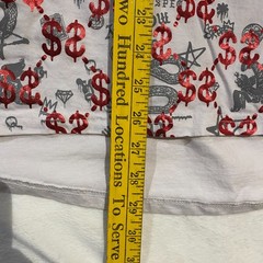 Switch Remarkable Hooded T-Shirt Mens 2XL Red White Dollar Sign Dragon Print