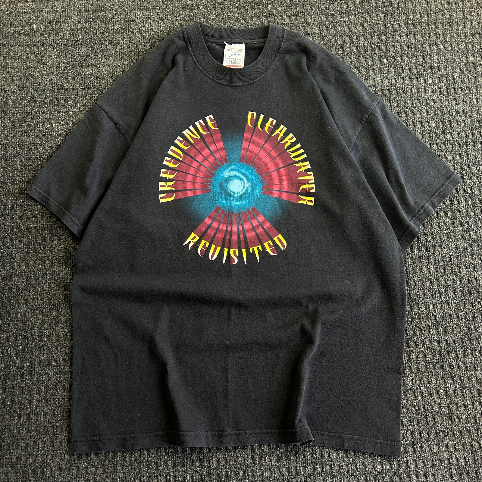 Vintage Creedence Clearwater Revisited T Shirt Black XL Screen Stars Premium