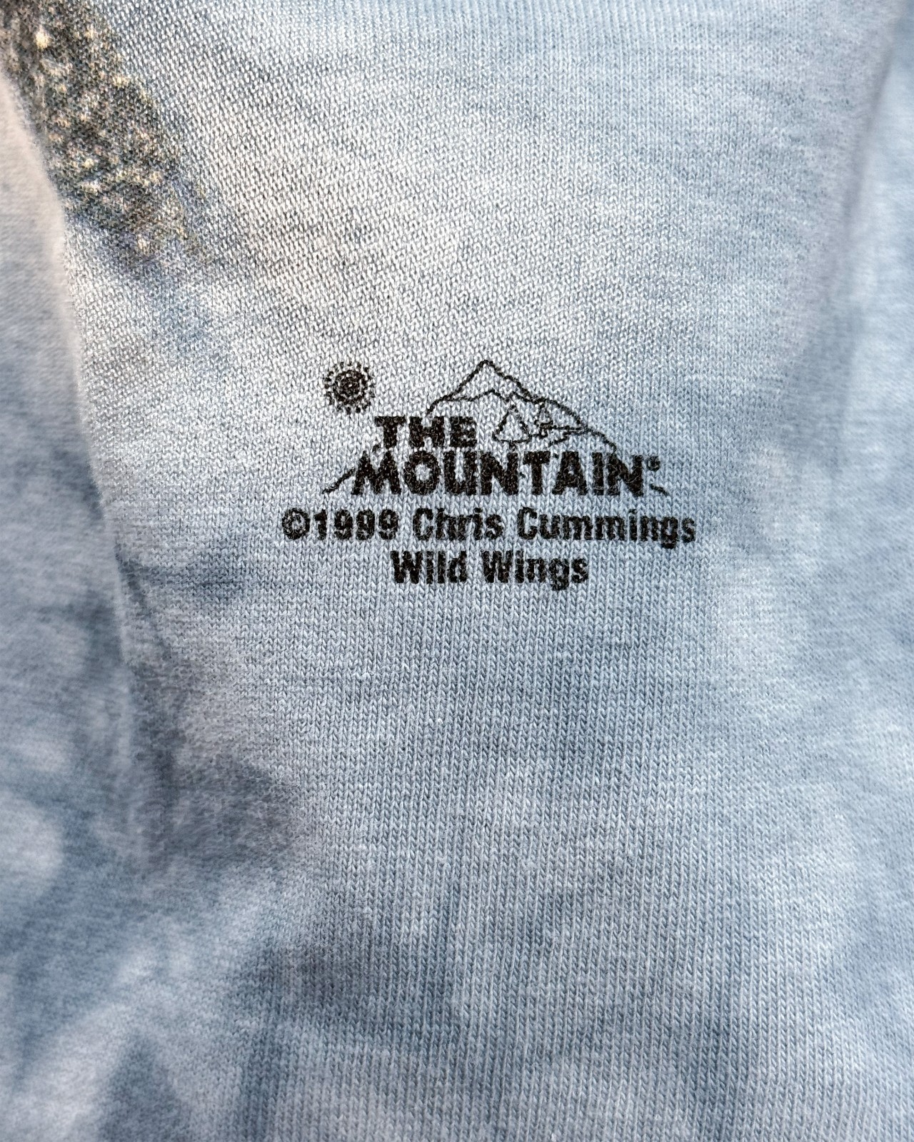 Vintage 1999 The Mountain Horse Snow T Shirt Large Blue Tie Dye Wild Wings USA gallery