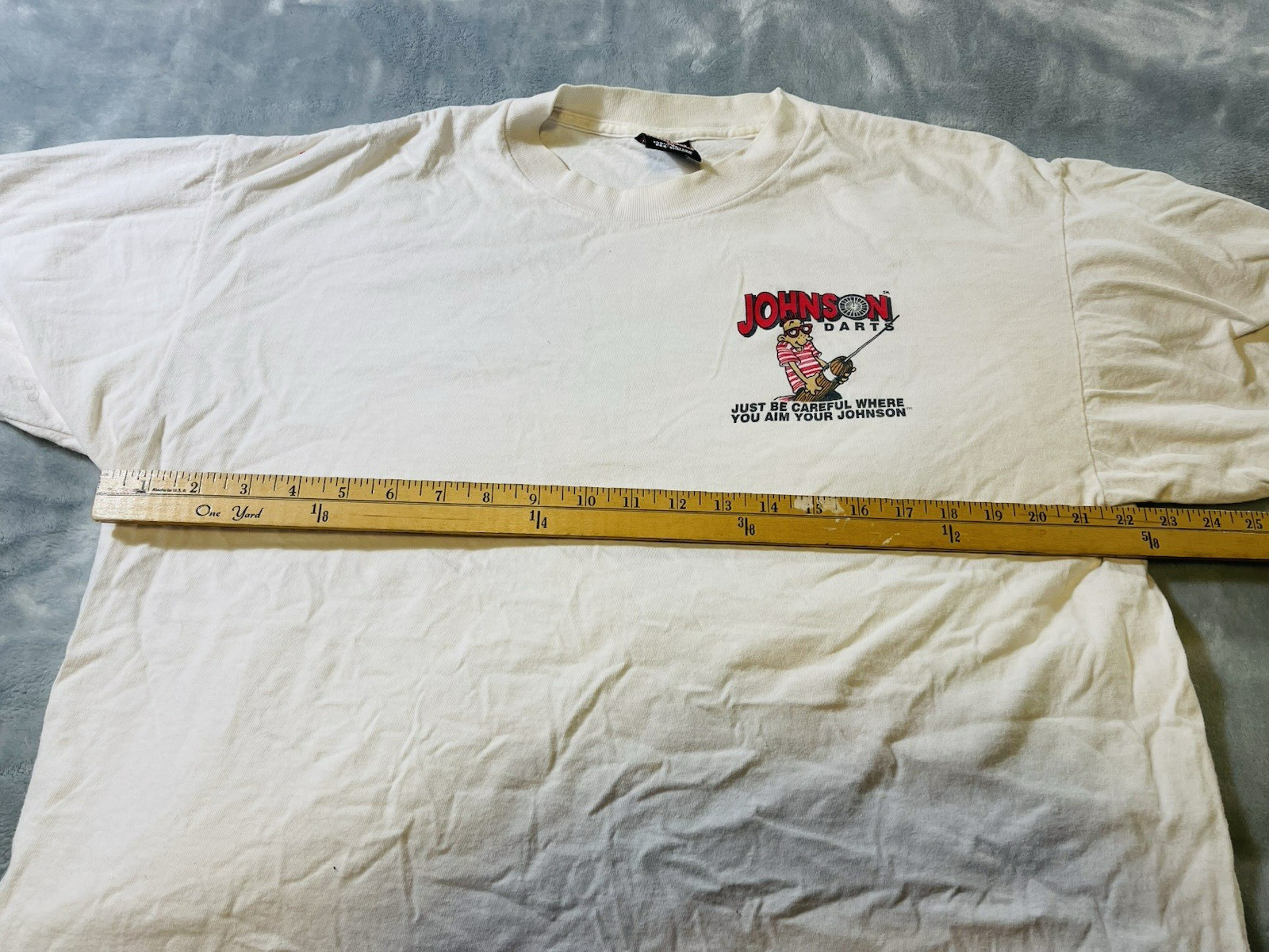 Vintage 1980s Single Stitch Big Johnson Funny T Shirt Size XL Made In USA gallery