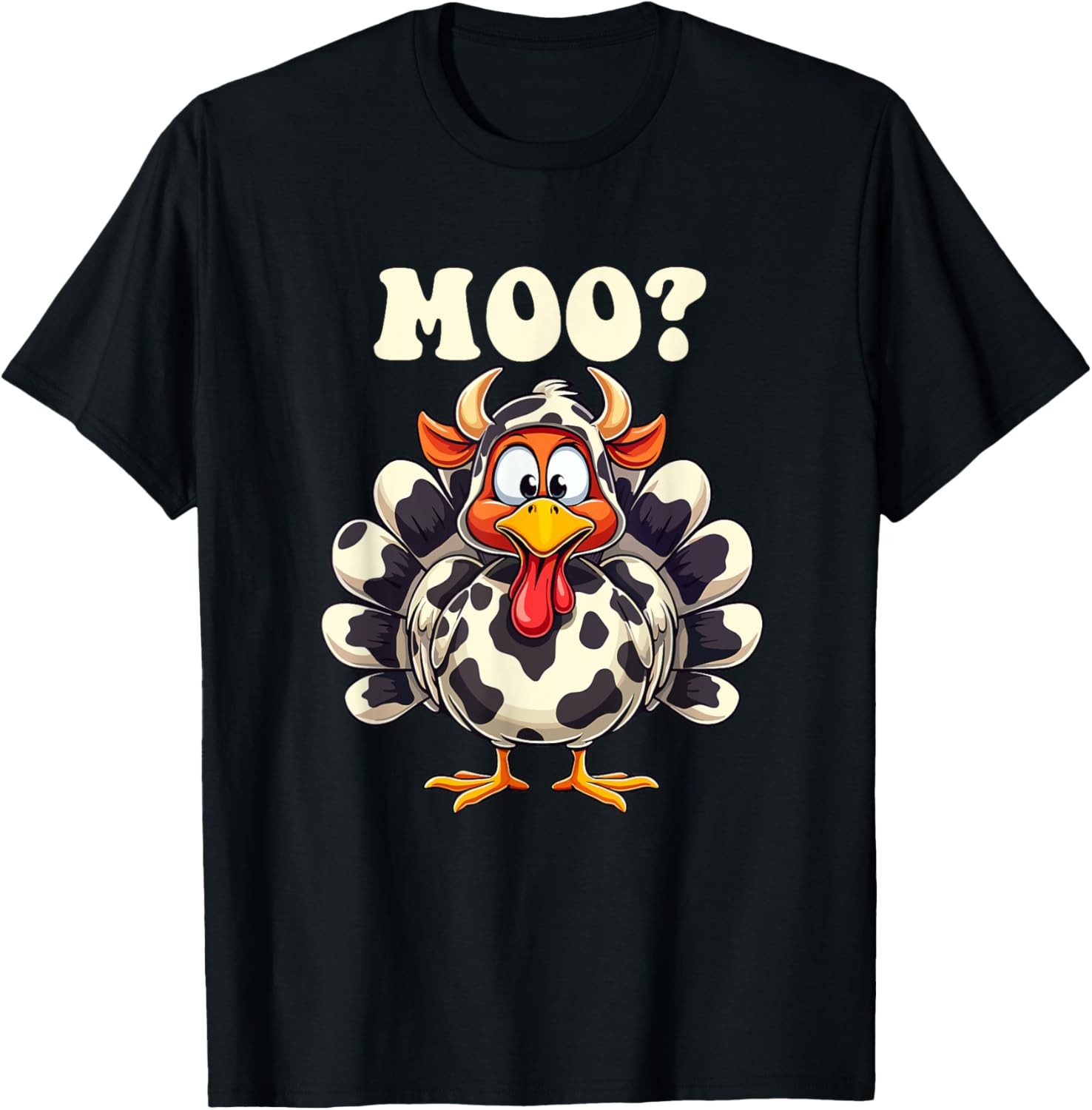 Turkey Moo Funny Thanksgiving Men Women Kids T-Shirt gallery