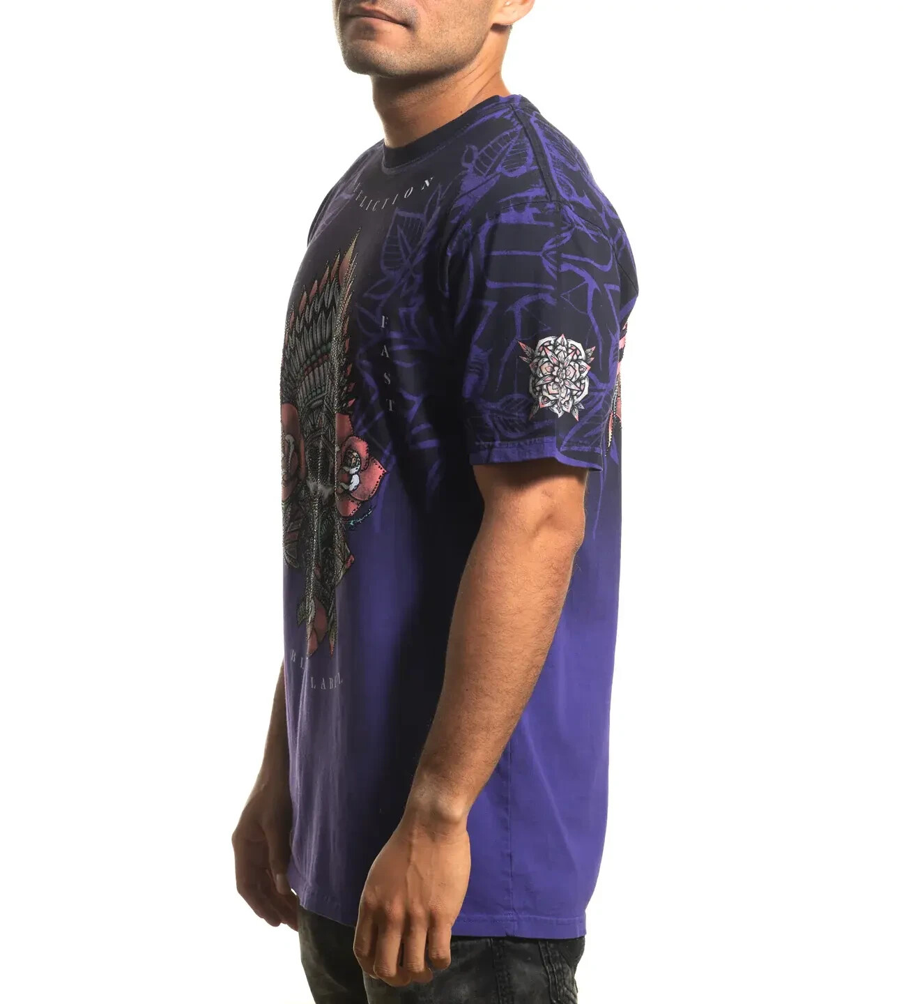 Affliction Black Label Men's “THUNDER SKY” Premium S/Sleeve Shirt; SMALL NWT gallery
