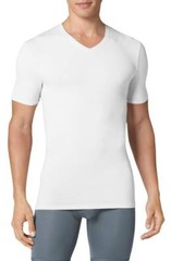 TOMMY JOHN Soft Cotton/Spandex Basics V – Neck Undershirt WHITE size Medium men