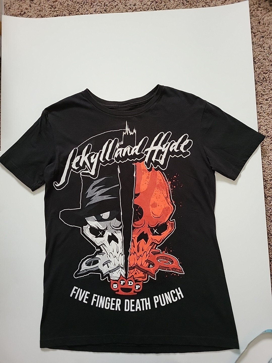 Five Finger Death Punch Tshirt, Jekyll And Hyde, Black, Size Small/Medium