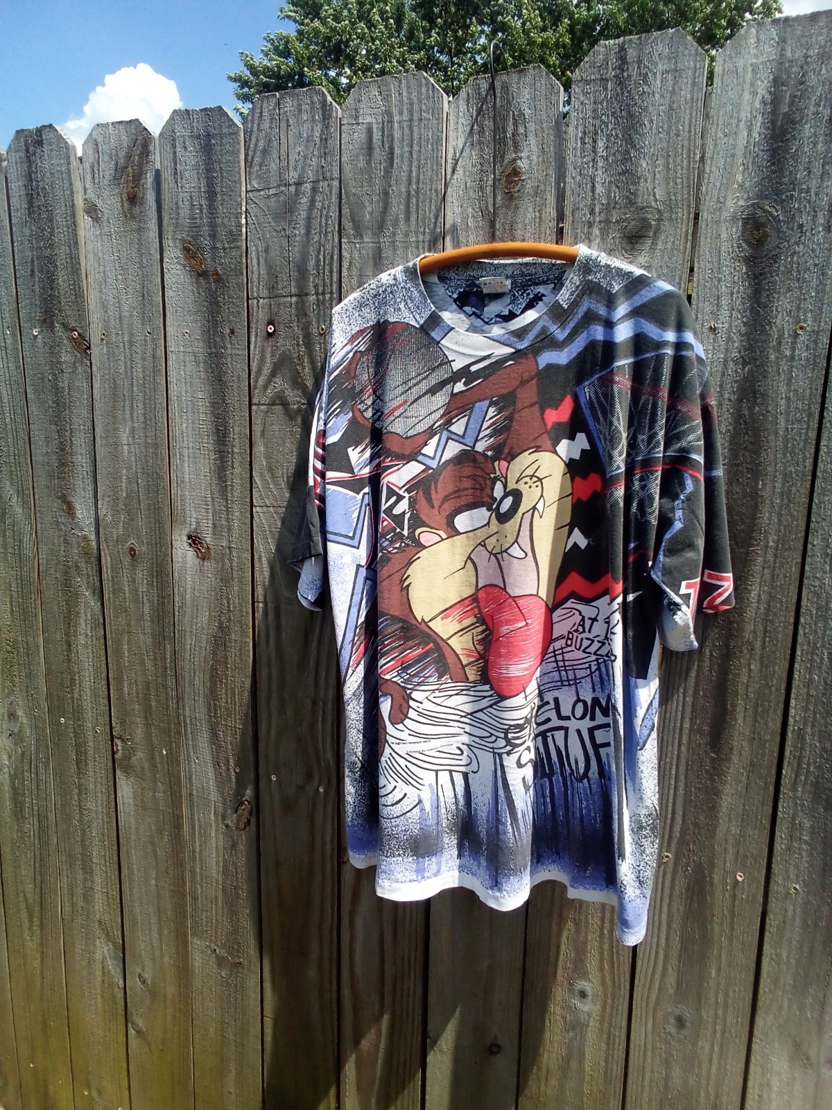 Vintage 1993 Taz Basketball Cyclone Stuff Looney Tunes AOP Size XL Ritz Tag gallery