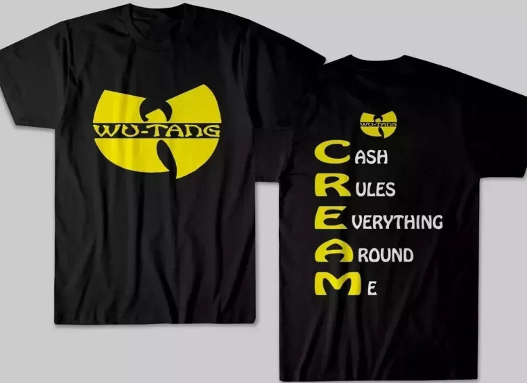 Wu-Tang Clan CREAM Rap Hip Hop 90s Unisex T-shirt, Cotton Remake Shirt S-5XL gallery