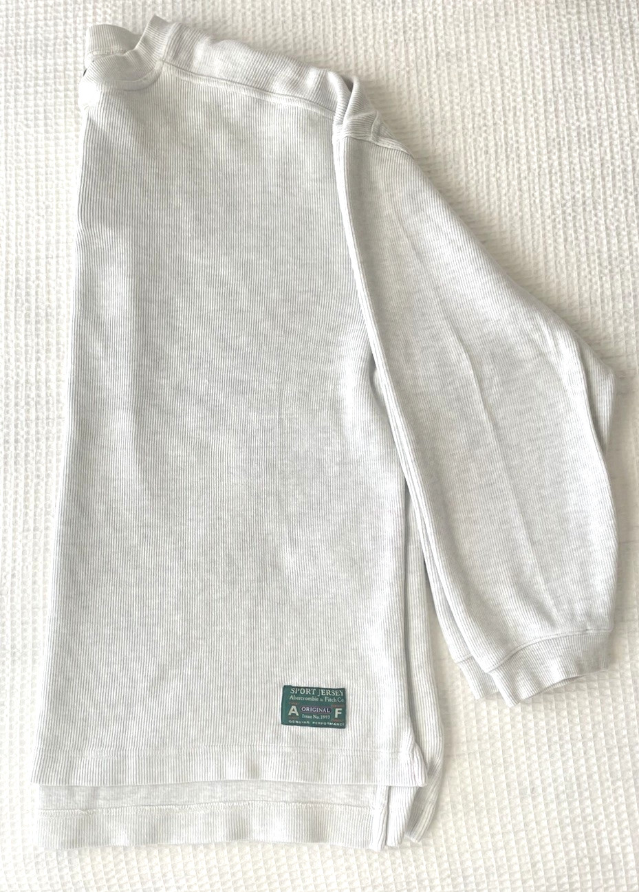 VTG Abercrombie & Fitch Mens Size XL Shirt Ribbed Oversized Henley Sport Jersey gallery