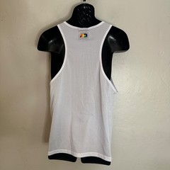 Addicted Rainbow Logo Mesh Tank Top Medium Gently worn 19″ armpit to armpit Poly
