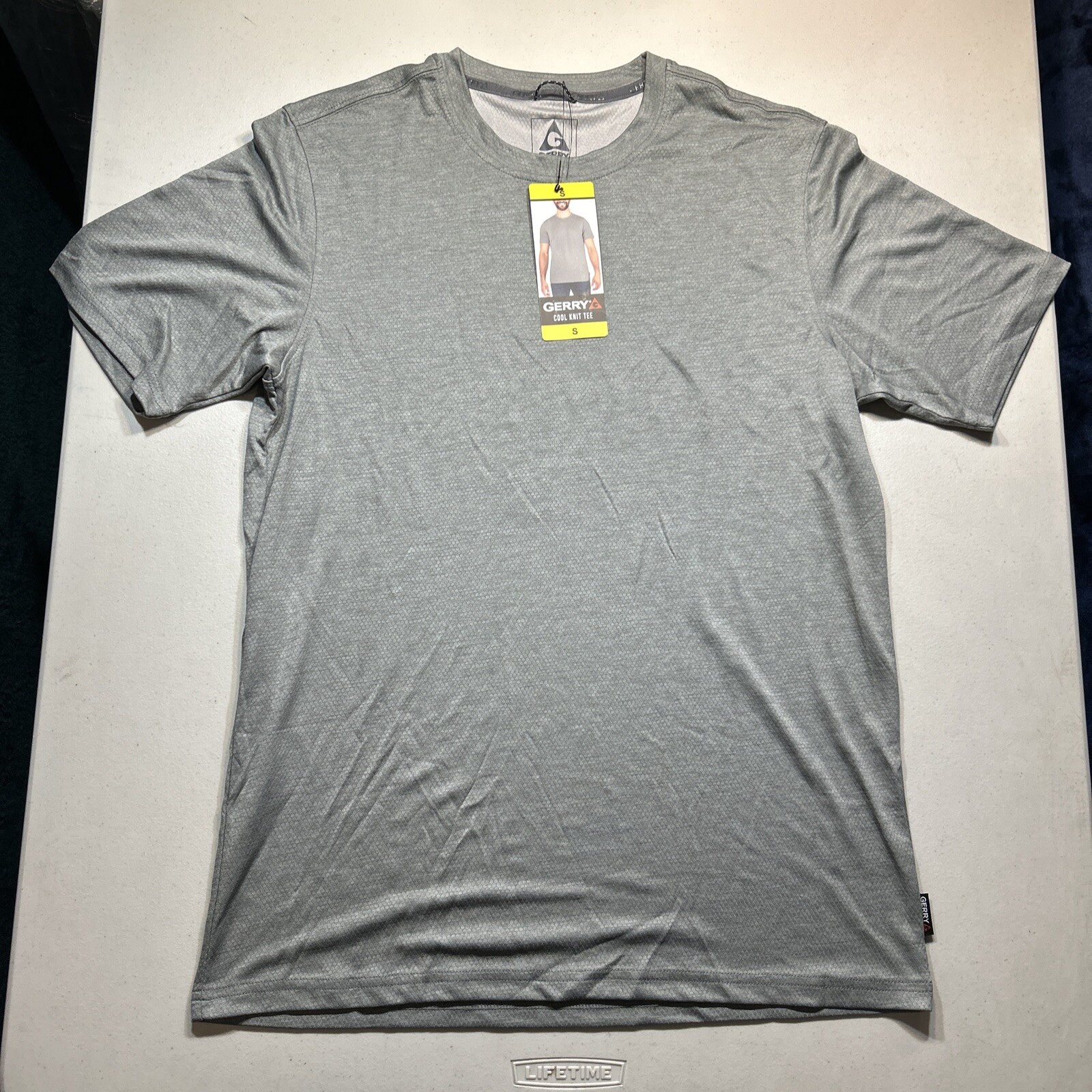 LOT OF 2 Gerry Men's Light Weight Cool Knit Tees Gray | NWT Size S gallery
